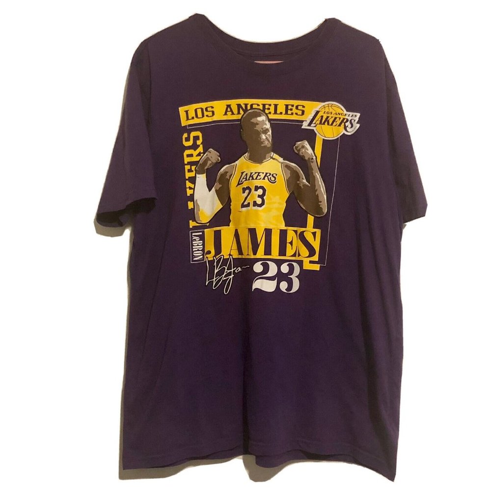 NBA Los Angeles Lakers Lebron James Graphic Basketball Shirt #23 Men X Large